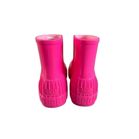 UGG Drizlita Womens Pink Waterproof Rubber Sheepskin Lined Rain Boots Size 7 - Picture 2 of 5
